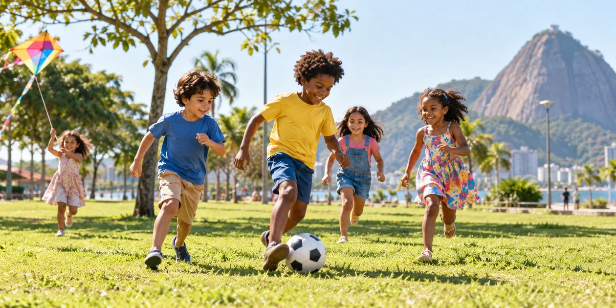 Crianças brincando no Dia das Crianças 2026